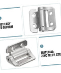 Door hinges for cabinets, zinc alloy; two heavy-duty self-closing hinges (front and side views).