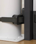 Stress Free Stair Gate Mount Adapter For Banisters And Spindles No Screws Needed shown on round banister with gate installation
