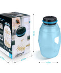 Ultra Large Digital Coin Bank With LCD Counter For All US Coins, 2.8L Capacity Money Jar with packaging dimensions shown