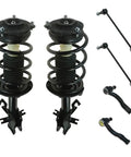 Heavy Duty 6 Piece Front Steering And Suspension Kit For Nissan Sentra 2007 Through 2012 includes struts and sway bar links.