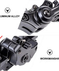 Close-up view of Two Sets Of Mechanical Mountain Bike Disc Brake Calipers Built To Perfection With Hardened Aluminum Alloy showing detail and craftsmanship.