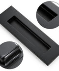 Four Pack 6 Inch Recessed Pocket Door Handles Flush Pulls For Sliding Barn Doors Pocket Doors Closets Cabinets And Drawers Matte Black Stainless Steel Hardware Space Saving Snag Free