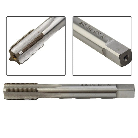 Left Hand Thread Tap Pro Grade M13.5 X 1.0mm HSS High Speed Steel for cutting internal threads in metal shown in detail