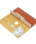 Heavy Duty Aluminum Router Lift Plate With Precision Engraved Scale For Woodworking Trimming And Engraving Machines, top view showing measurement scale.