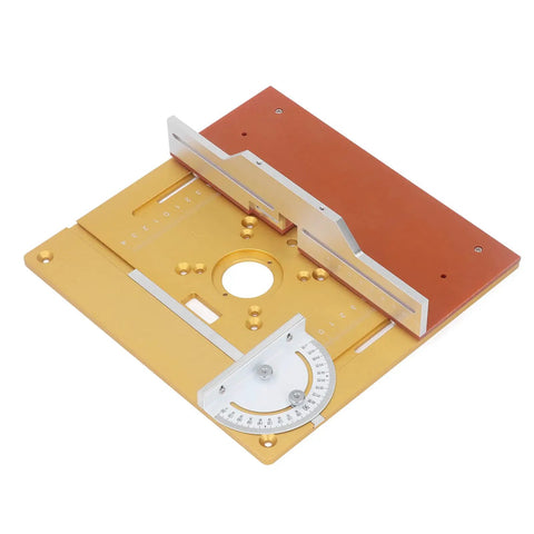 Heavy Duty Aluminum Router Lift Plate With Precision Engraved Scale For Woodworking Trimming And Engraving Machines, top view showing measurement scale.