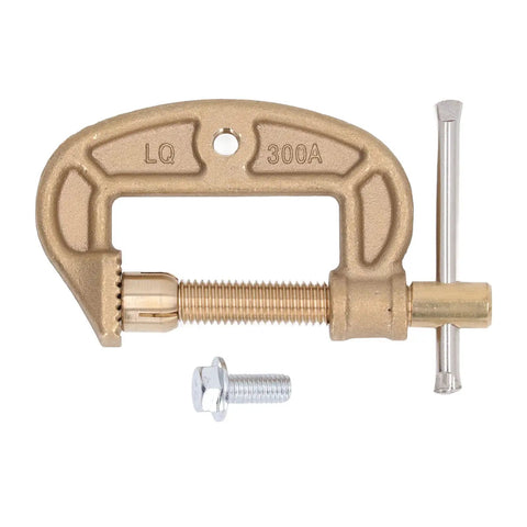 Check Out This Heavy Duty Brass Welding Ground Clamp That Cranks Up To 300 Amps For Serious Gas And Argon Arc Work. Solid brass construction.