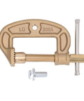 Heavy Duty Brass Welding Ground Clamp 300 Amp High Conductivity Earth Clamps For Gas And Argon Arc With Massive 40mm Jaw Opening, showing golden brass material with bolt.