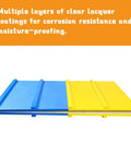 Blue and yellow panels of Dog Agility A Frame Training Equipment for Backyard Park and Home Yard Practice Non Slip Durable Obstacle