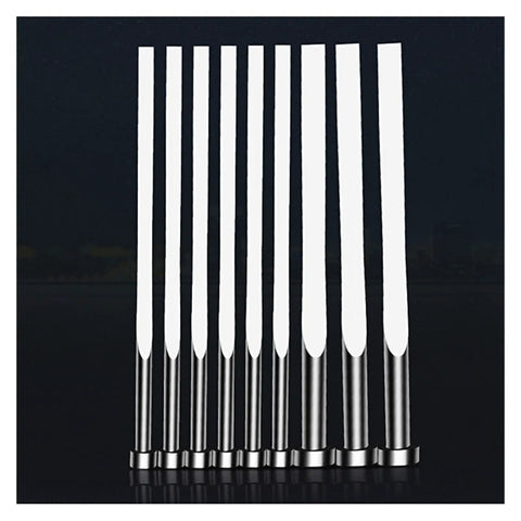 10 Piece SKD61 Straight Punch Ejector Pin Set for Plastic Molds Flat Blade Ejector Pins to Remove Ejector Ribs From Parts Heavy Duty Tool Steel 1.5x7x8x200x50N