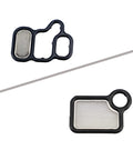 Honda VTEC Solenoid Gasket Kit With VTC Solenoid Spool Valve Cover O Ring For 2002 To 2015 Accord Element Civic CRV Si RSX Type S TSX Acura RSX Direct Replacement Budget Friendly, showing top and bottom pieces with mesh details.