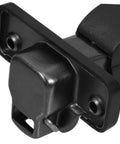 Close-up of soft close cabinet hinge with damping from Mipcase, designed for quiet operation and smooth door alignment.