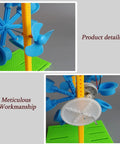 Close-up of Mini Hydro Power Generator Kit with water wheel and hand crank, showcasing meticulous workmanship.