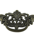 4 Pack Vintage Style Bail Drawer Pulls in Dark Antique Bronze for Cabinets and Dressers, zinc alloy, decorative front view