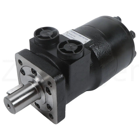 Close-up of CM004P Hydraulic Motor Built Tough For Heavy Duty Performance 0.25 Inch Shaft Keyway And One Inch Round Shaft One Half Inch NPT