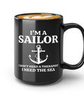 I Don't Need Coffee I Need Boating Time 15oz Black Sailor Mug For Boaters Sailboat Lovers Lake Life Gift Captain Gift Funny Coffee Mug Perfect Gift For Sailors On The Go And Boat Lovers Everywhere