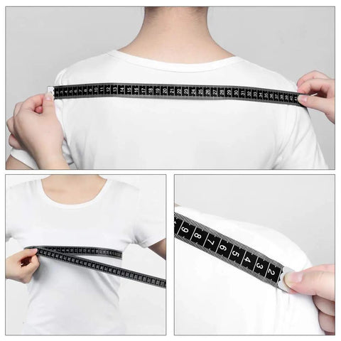 Go To Ultra Long 120 Inch Soft Fabric Measuring Tape Two Pack Black For Sewing And Tailoring Dual Scale 120 Inch And 300 Cm Easy Read Marks on shoulder and chest