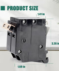 Straight Swap Heavy Duty Workhorse 2 Pole 100 Amp Circuit Breaker Direct Replacement For Cutler Hammer Load Centers dimensions 1.41x1.69x3.26 in.