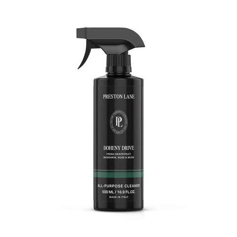 Luxurious All Purpose Cleaner With Doheny Drive Scent, 500ml spray bottle for streak free shine, vegan and cruelty free formula