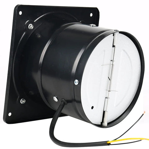 Back view of 6 Inch Through Wall Exhaust Fan For Kitchen Bathroom Toilet Bedroom Living Room Office 110V Heavy Duty Stainless Steel Blades Rust Resistant Mesh Guard Quiet Efficient Ventilation For Any Room