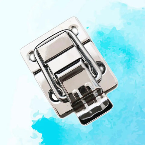 Heavy Duty Stainless Steel Spring Latch Hasps Lock for Belts and Backpacks, Easy Install Silver Toggle Latch for Hardware Use