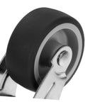 Heavy Duty Sliding Door Guide Wheel And Caster Kit With Bottom Floor Guide For Barn Doors And Gates Grey Metal Plastic Antisag Design close-up of wheel