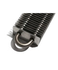 Professional Grade Electric Finned Tubular Heater Featuring M18 Stainless Steel Threads and broad rectangular fins close-up view.