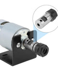 Heavy Duty Motor Shaft Collet Chuck Spring For Milling Machine Lathe And CNC Tool Holder attached to motor with black mount.