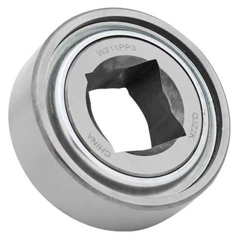 Close-up of Two Pack Heavy Duty Disc Harrow Bearing Set with square bore, 1.5 inch OD, 3.937 inch width, built for rugged field work