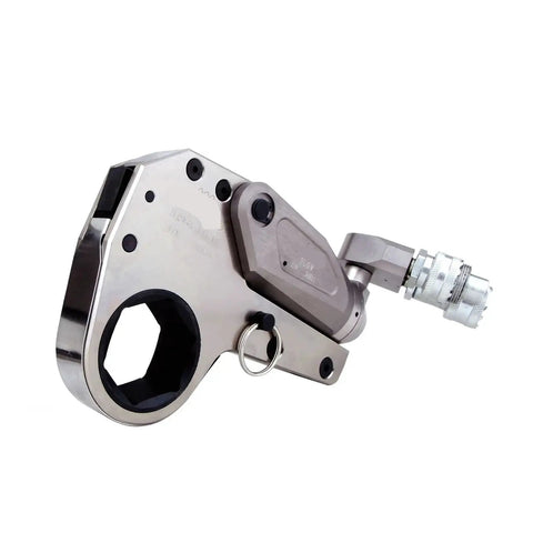 Heavy Duty Hydraulic Torque Wrench Featuring Hollow Body And Square Drive Built Like A Tank For Knocking Down Stubborn Bolts Ridiculously Precise Garage Ready Gear, close-up view highlighting the square drive.