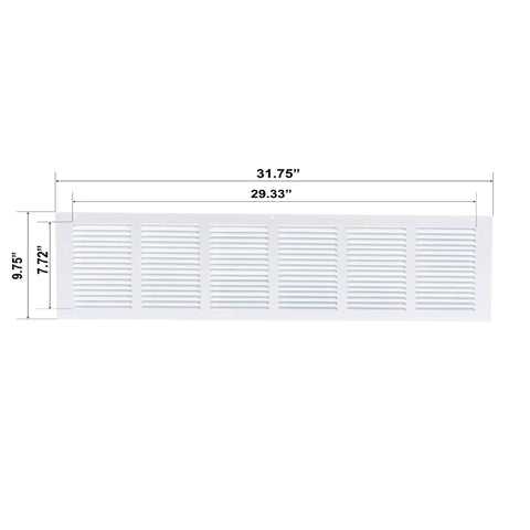 White Return Air Grille Duct Cover For Ceiling And Wall 30 By 8 Opening Built To Last With Durable Steel Construction And Powder Coated Finish