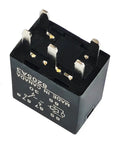 G8V-1C7T-R-DC12 12V 35A 5-Pin Marine Relay for boat electrical systems, black with silver pins, heavy duty shielded.