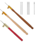 Fully Loaded Embroidery Crochet Hook Kit With Wood Handle Nine Needles And Hooks for beading and DIY projects