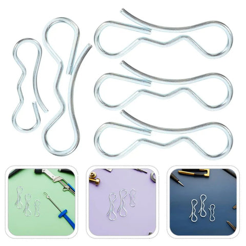 Heavy Duty Cotter Pin Assortment Kit with Bow Tie Deck Fasteners and Clips for Trailer Hitch Lawn Mower Truck Deck Systems