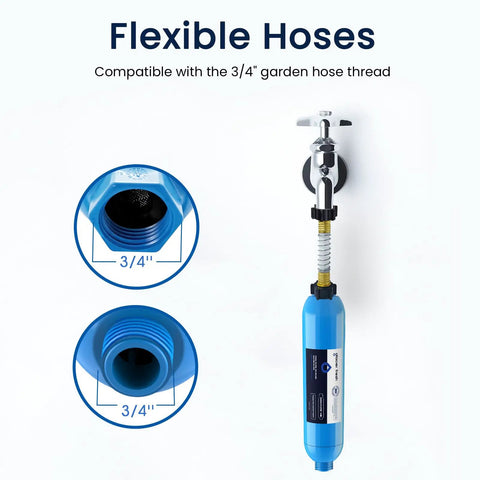 Garden Hose End Pre Filter For Pools Hot Tubs Spas Ponds Inflatable Pool Reduces Chlorine Taste Odors And Sediment 3/4 inch compatible