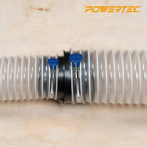 5 Inch To 4 Inch Dust Collection Reducer Fitting Black ABS Plastic Seamless Main Line To Branch Line Connection Installed