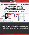 Cover image of 'Master PLC and HMI Programming Fast With Real World Examples And Hands On Projects From Scratch For Beginners To Intermediates No Fluff Practical Industrial Automation Guide' featuring programming interface screenshots.