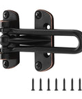 Oil Rubbed Bronze Swing Bar Door Lock Latch For Kids Safety And Home Security Reinforcement Door Guard Clamp Easy Install