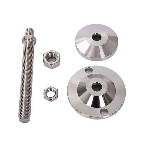 Built Tough Threaded Leveling Feet With Swivel Base For Furniture Adjustable Articulating Levelers Sturdy Glide Pads 2 Pc Set