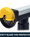 Box Resizer Tool With Safety Blade Cover And Scoring Wheel For Custom Box Size Up To 10 Inches Deep, No Guesswork Reducing Cartons To Exact Dimensions For Ecommerce, Retail And Warehouse Packing, safety blade cover close-up