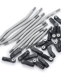 Stainless Steel Link Rod And Linkage Upgrade Kit For 313mm Wheelbase TRX4 1X10 RC Crawler Beefed Up Suspension Durable Wear Resistant Heavy Duty Performance, showing rods and linkage components.