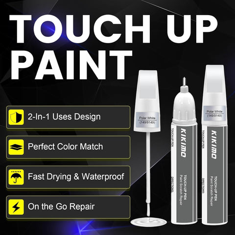 Mercedes-Benz Alpine Grey 956 Touch Up Paint Kit With 2 In 1 Scratch Repair Pen And Brush Color Matched For Quick Easy Fix And Rust Protection