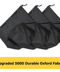 Tough All Weather Trimmer Engine Cover Set For Weed Eater Edger Pole Saw Brush Cutter And Hedge Trimmers, three black PU covers.