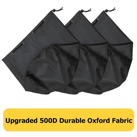 Tough All Weather Trimmer Engine Cover Set For Weed Eater Edger Pole Saw Brush Cutter And Hedge Trimmers, three black PU covers.