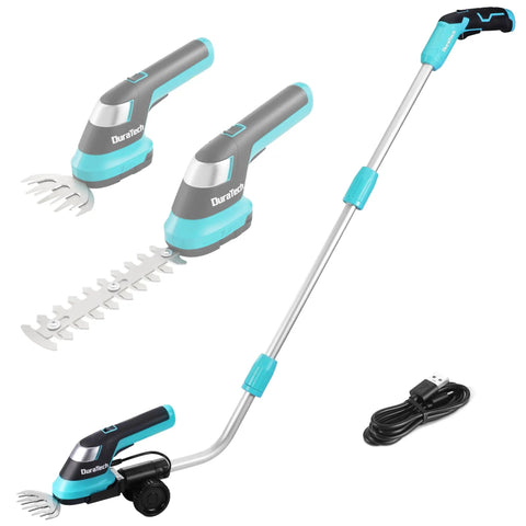 Cordless Do-It-All 3-In-1 Hedge Trimmer, Grass Shear, and Shrub Trimmer with 50-inch extendable pole and built-in battery