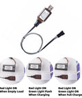 USB charger cable for 7.4V 1500mAh Li Ion Rechargeable Battery With SM3P Plug Two Pack For Huina 1575 RC Construction Truck