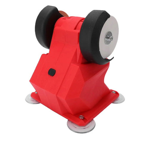 Badass Compact Mini Bench Grinder With 70mm Grinding Wheel 5500 RPM Speed in red design, built for metal and wood sharpening tasks.