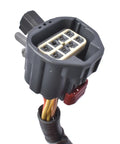 Top Shelf Right Power Running Step Motor Assembly Replacement For 2021 To 2025 Cadillac Escalade Suburban wire connector close-up.