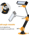 Heavy Duty Led Work Light With Long Arm Aluminum Alloy IP66 Waterproof Table Lamp multi-angle rotation view