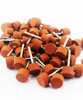 Set Of 50 Rotary Grinding Stones With 1/8 Inch Shank For Rotary Tools Aluminum Oxide Abrasive Mounted Bits For Sharpening, Grinding And Sanding 15mm Grinding Points scattered in a pile