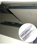 Heavy Duty Side Mounted Ball Bearing Drawer Slides 250mm Full Extension Cold Rolled Steel shown from above in cabinet installation.